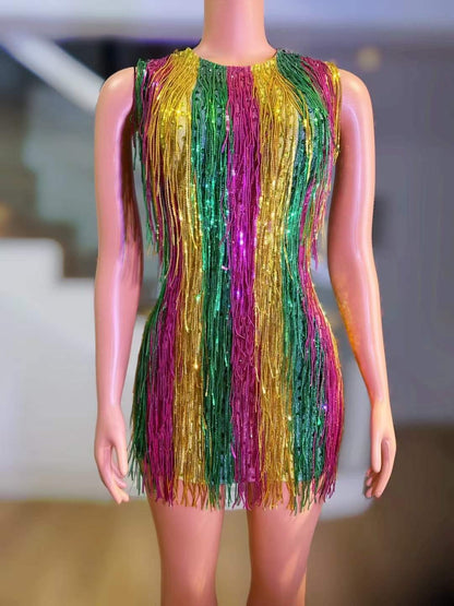 Rainbow short dress