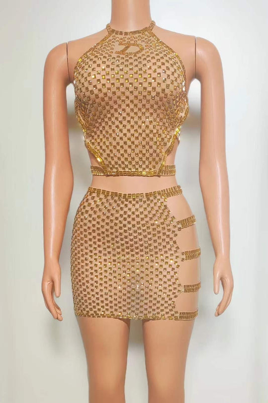 Danger D Dress Gold