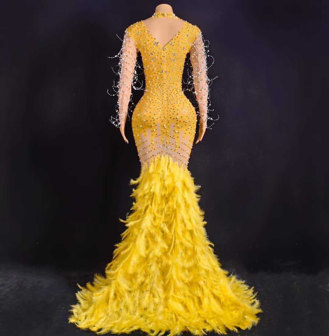 Lady Snatched Dress Yellow