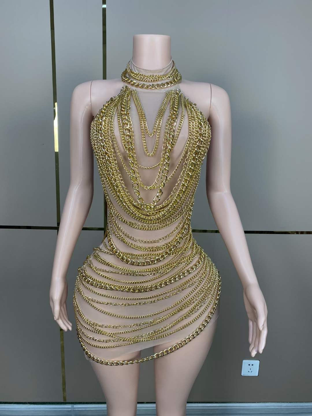 Made in Chains Gold Dress