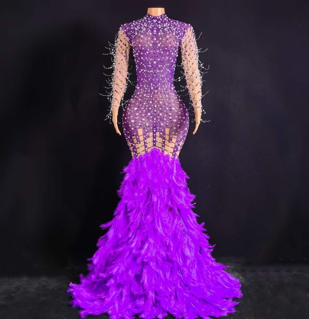 Lady Snatched Dress Purple