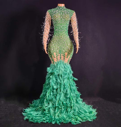 Lady Snatched Dress Green