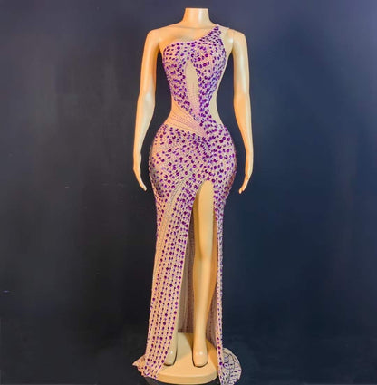 Purple Pulsado Dress