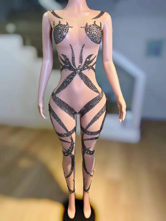 Love Curse Bodysuit Black And Nude