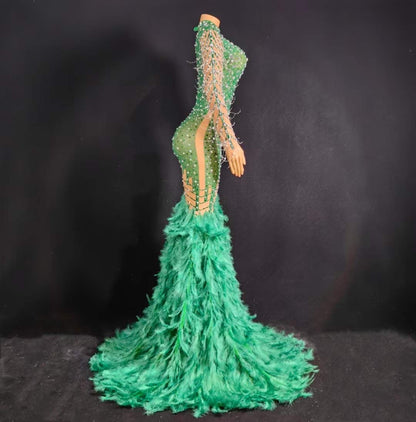 Lady Snatched Dress Green