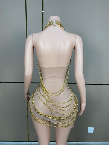 Made in Chains Gold Dress