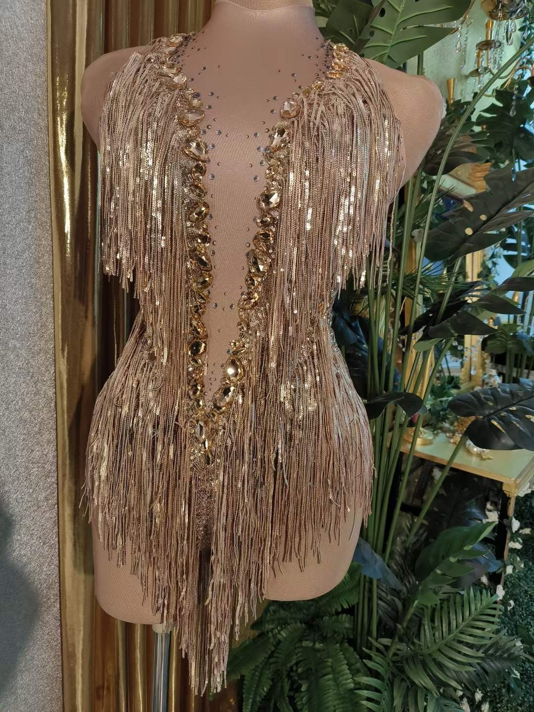 Vegas Remix Leotard Gold