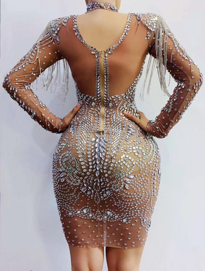 Statement dress Lycra Non See-Through