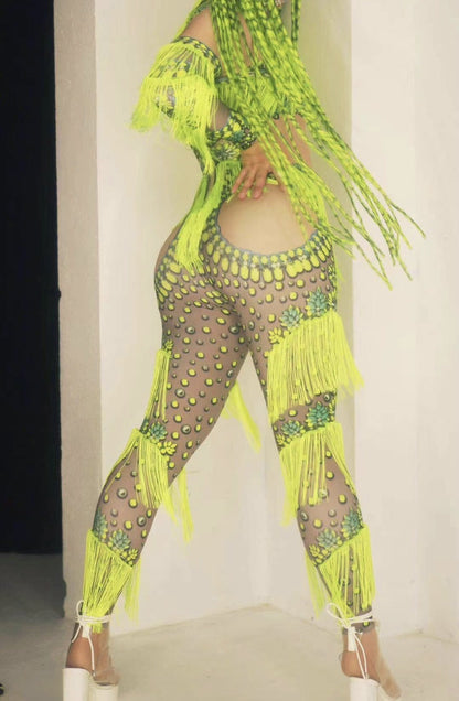 Pineapple Express bodysuit  neon green