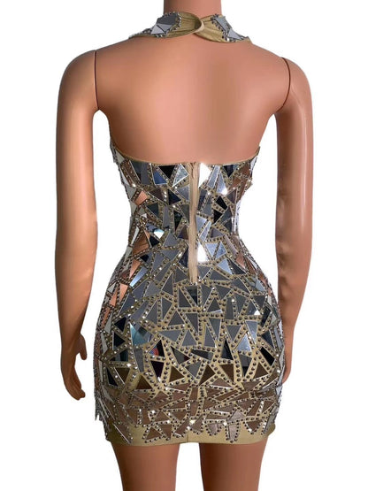 Venus Mirror reflection dress silver