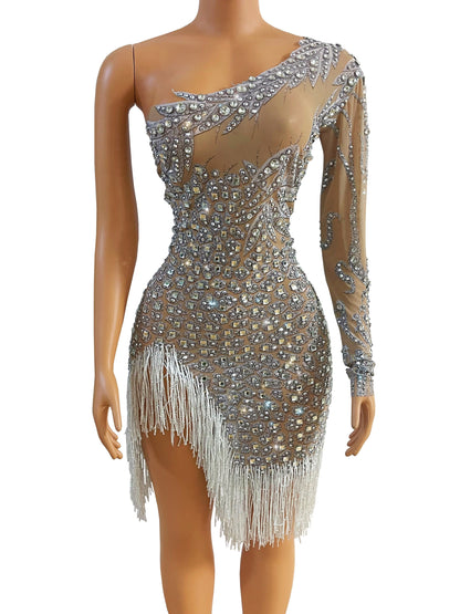 Tris dress Silver Lycra Non See-Through Delayed 5 Days