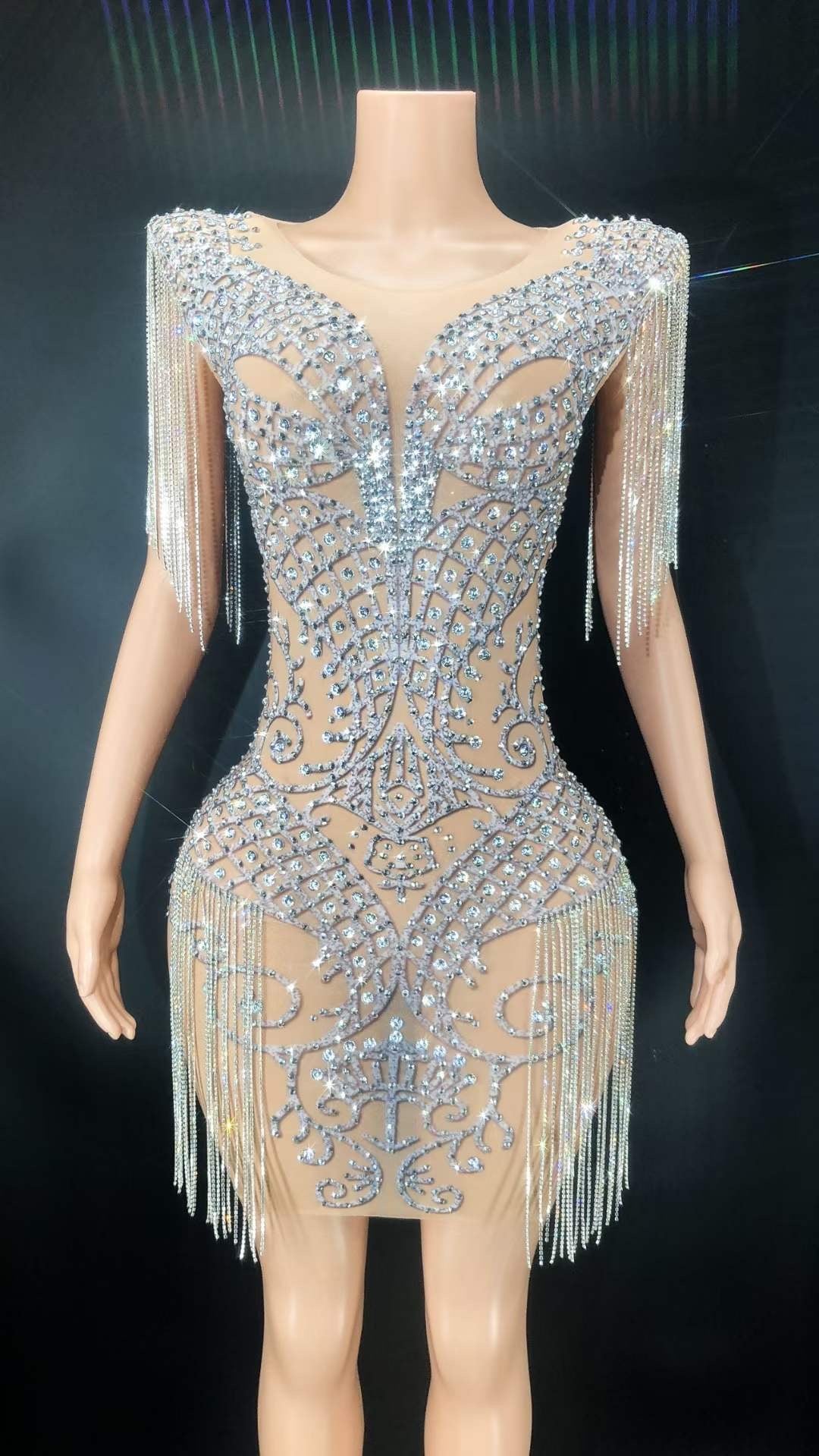 Silver Gen Dress Nude