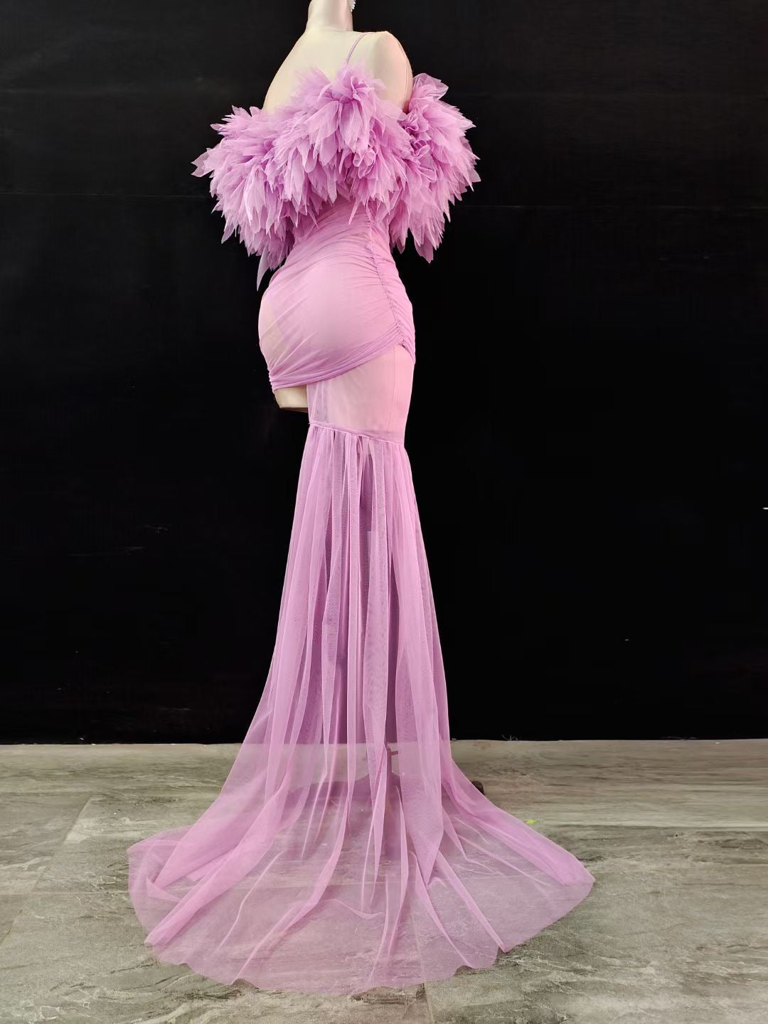 Puff Puff Dress Pinkish Purple