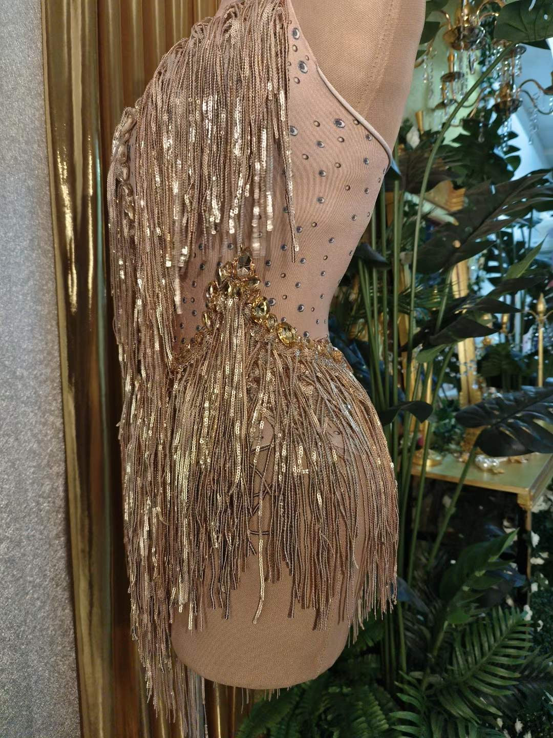 Vegas Remix Leotard Gold