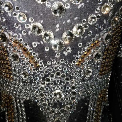 Future Bodysuit & Romper & leotard & crystal covered cape