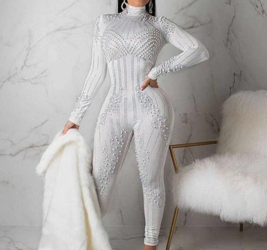 Perfect white party bodysuit